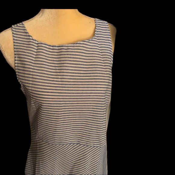 Cottagecore style blue/white striped maxi dress - Picture 4 of 6